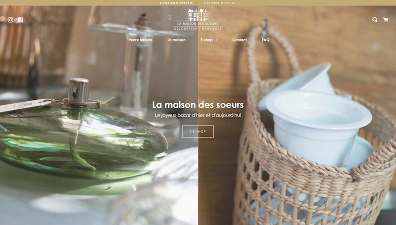 Page d’accueil du site La maison des sœurs