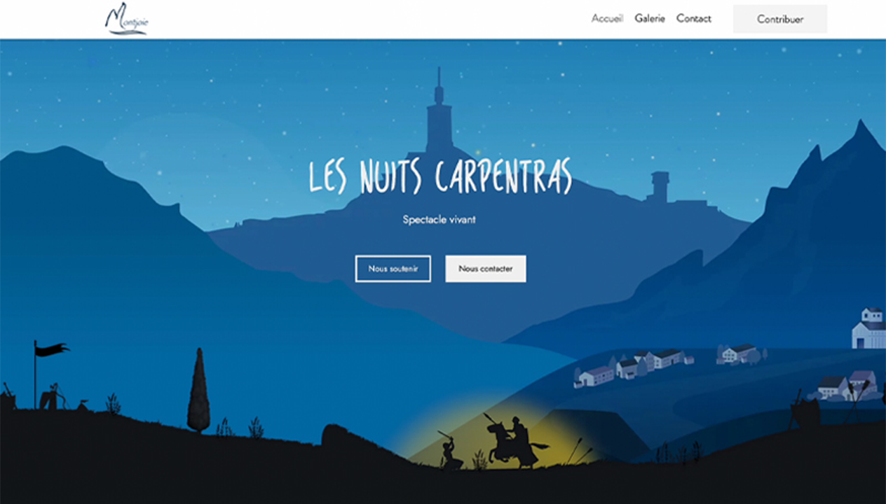 Page d’accueil du site Les Nuits Carpentras
